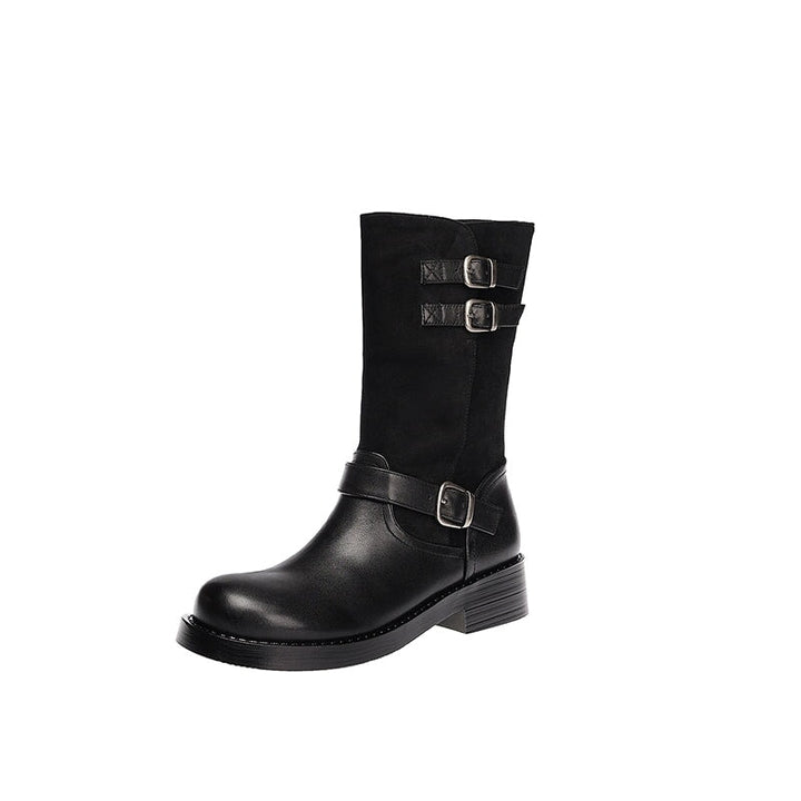 dwarves3337-3 Boots 5 Black Cow Suede Leather