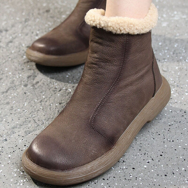 dwarves338-25 Boots 5.5 Gray Short Plush Lined