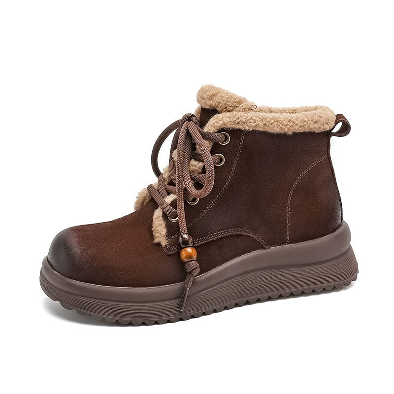 dwarves3404-1 Boots 5.5 Brown Short Plush
