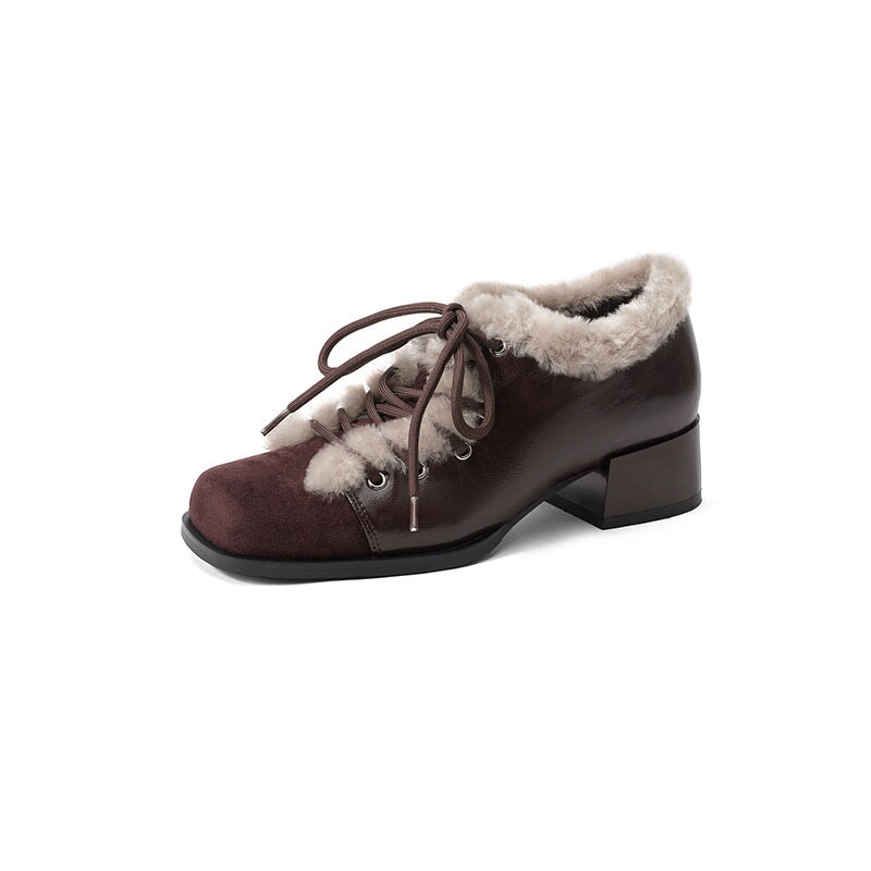 dwarves3418-1 Oxfords &amp; Tie 5 Brown Short Plush