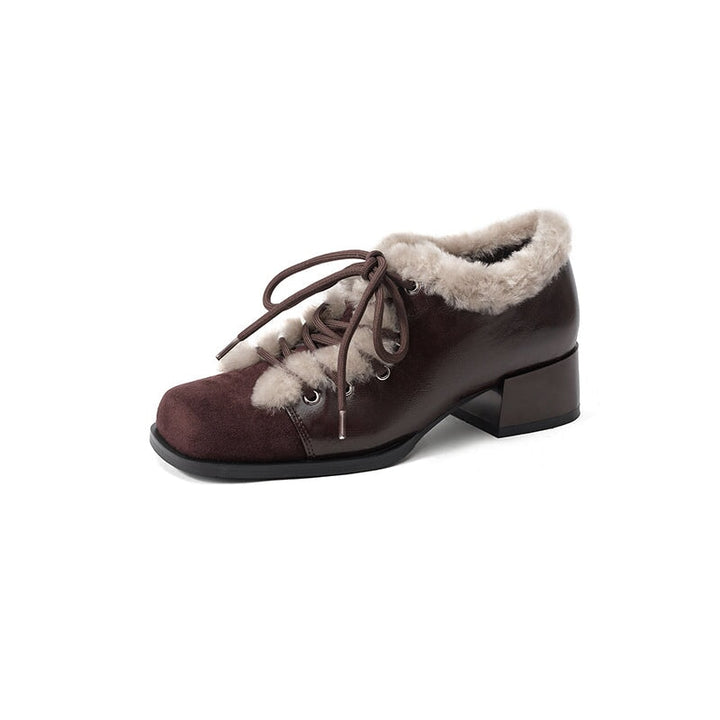 dwarves3418-1 Oxfords &amp; Tie 5 Brown Short Plush