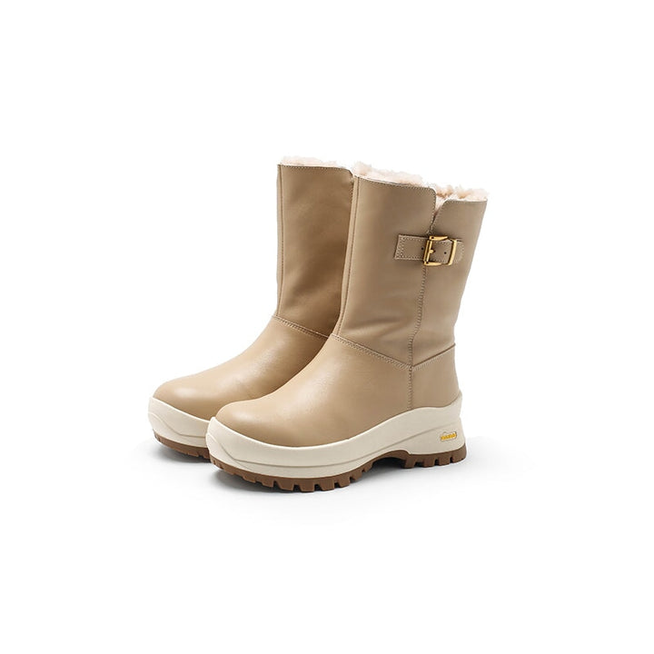 dwarves3419-2 Boots 5.5 Apricot Shearling Lined