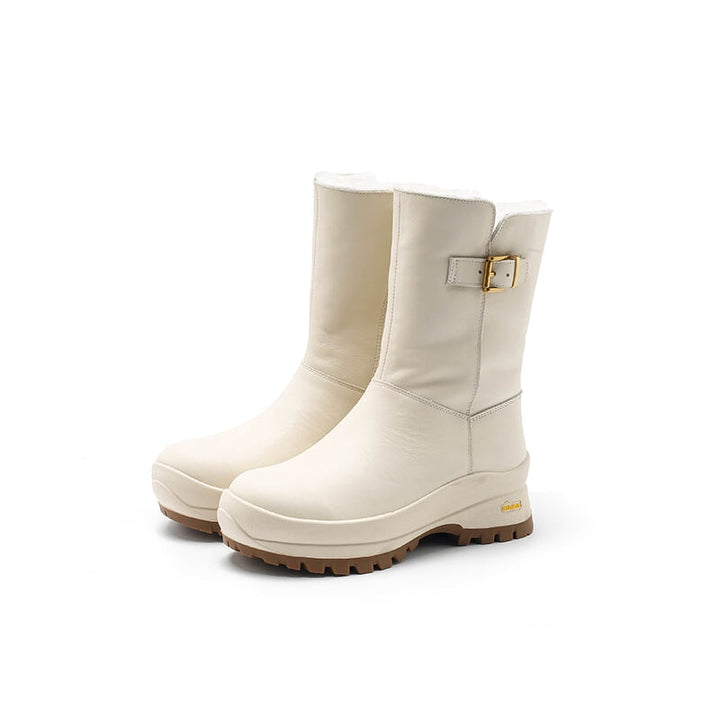dwarves3419-3 Boots 5.5 Beige Shearling Lined