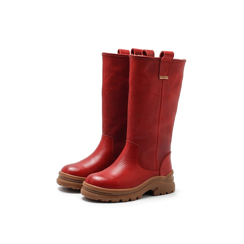 dwarves3421-1 Boots 5.5 Red Shearling Lined