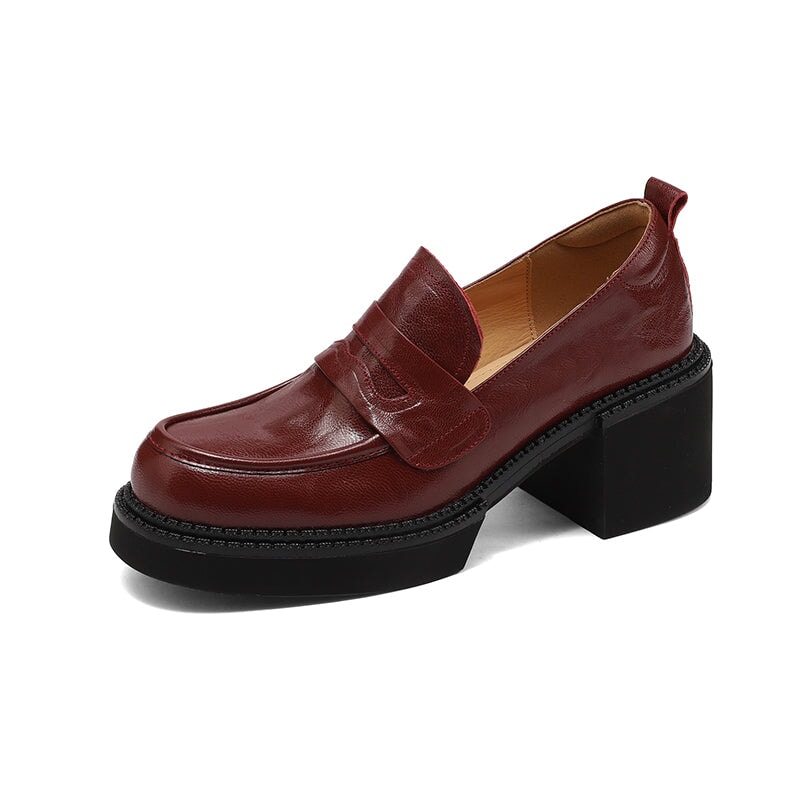 dwarves3437-1 Loafers 5 Wine Red