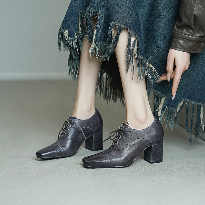 dwarves3461-2 Oxfords & Tie 5 Gray