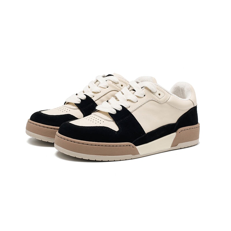 dwarves3480-1 Sneakers 5.5 Black and Beige Apricot