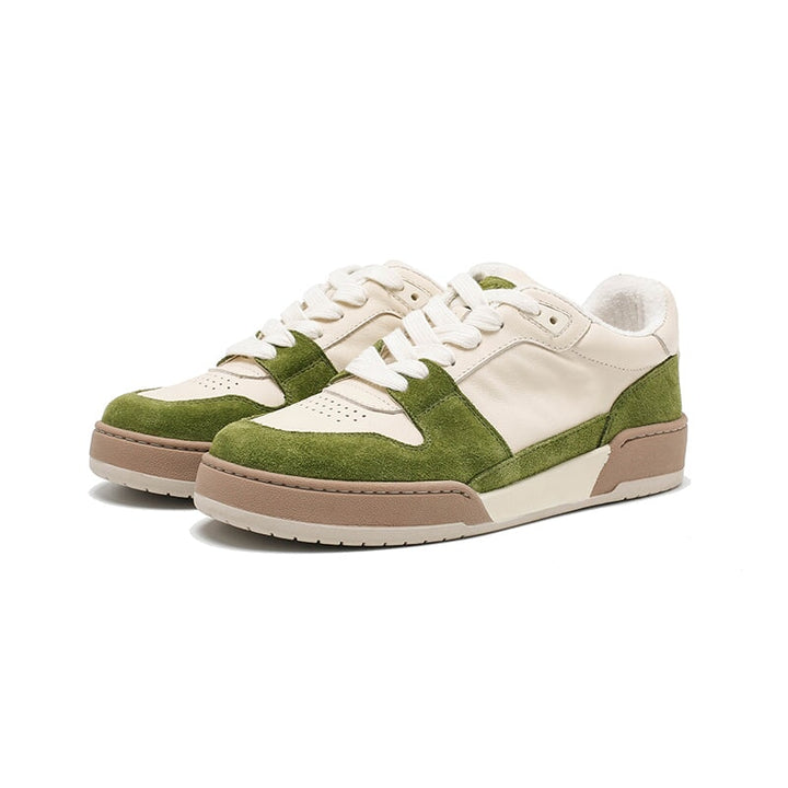 dwarves3480-3 Sneakers 5.5 Green and Beige Apricot