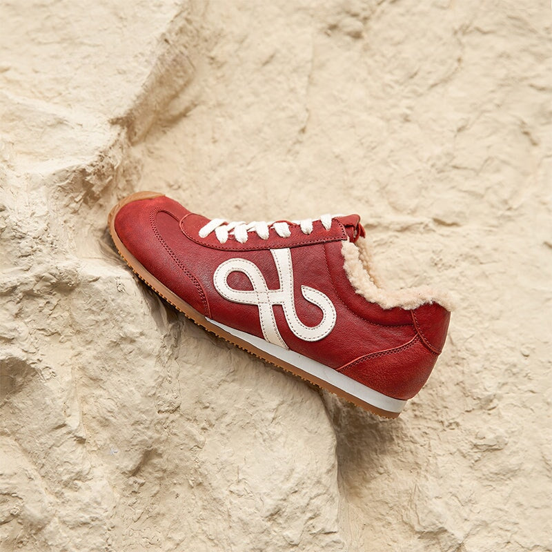 dwarves3483-1 Sneakers 5.5 Red Fleece Lined