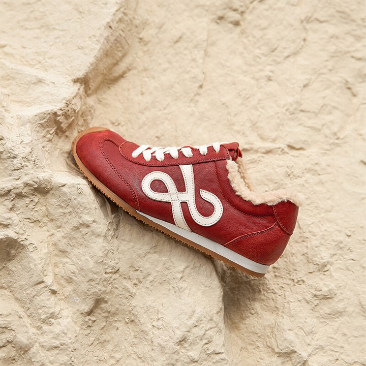 dwarves3483-1 Sneakers 5.5 Red Fleece Lined
