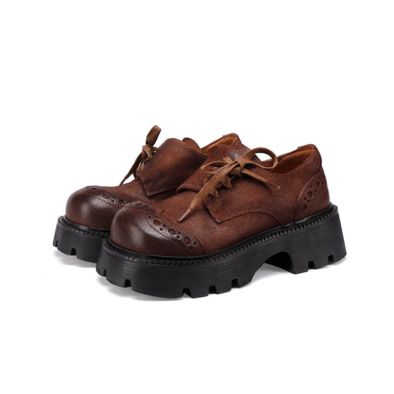 dwarves3488-1 Oxfords & Tie 5.5 Coffee