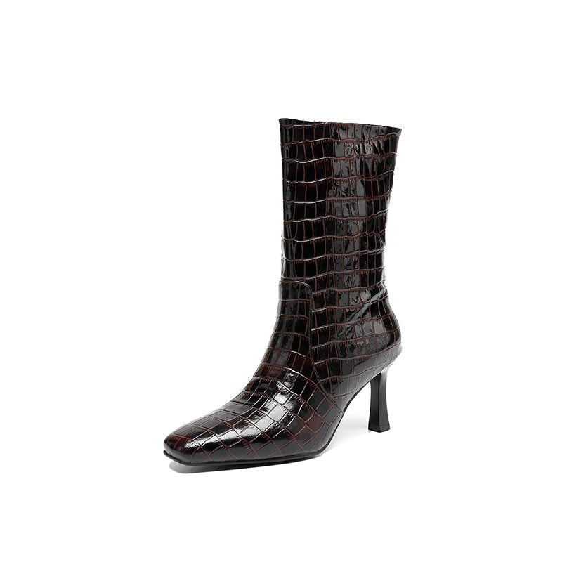 dwarves3606-1 Boots 5 Brown Mid Calf Boots