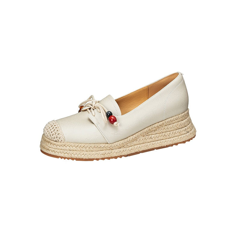dwarves3702-2 Loafers 5 Beige Grey