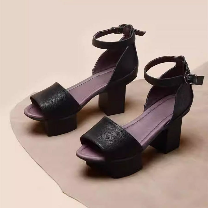 dwarves3705-1 Sandals 5 Black Lychee Pattern