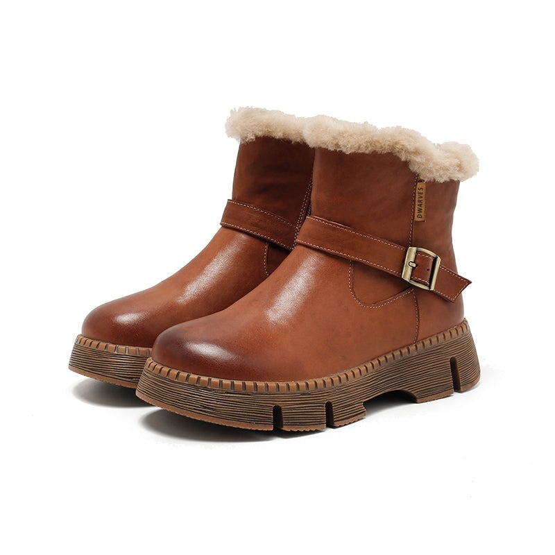 dwarves3772-1 Boots 5.5 Brown Shearling Lined