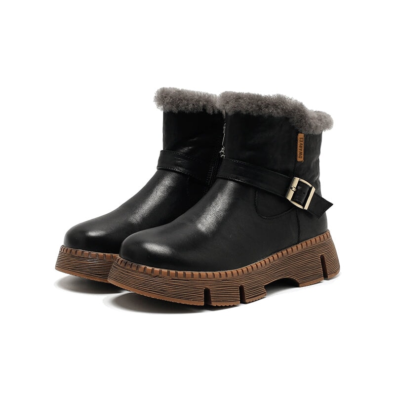 dwarves3772-3 Boots 5.5 Black Shearling Lined