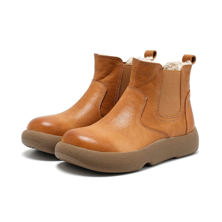 dwarves3779-1 Boots 5.5 Dark Apricot Short Plush