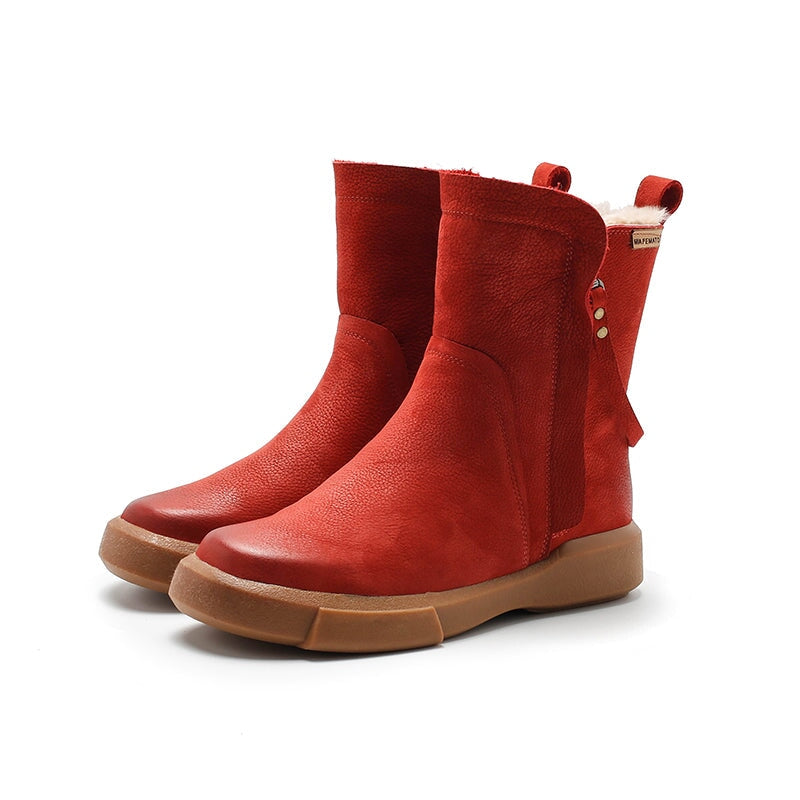 dwarves3781-1 Boots 5.5 Red Fleece Lined