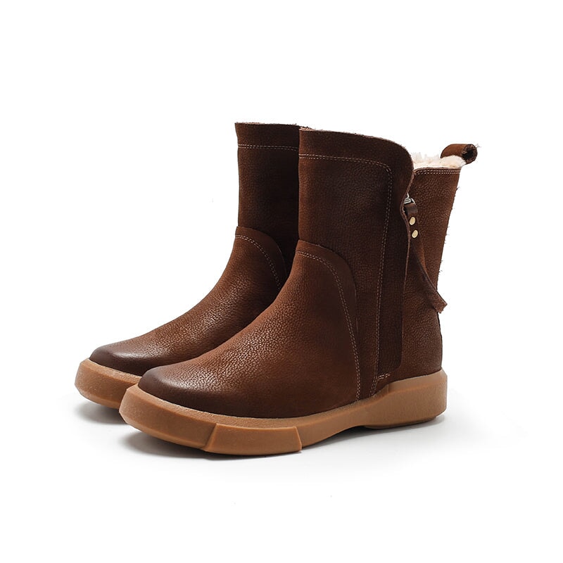 dwarves3781-2 Boots 5.5 Coffee Fleece Lined