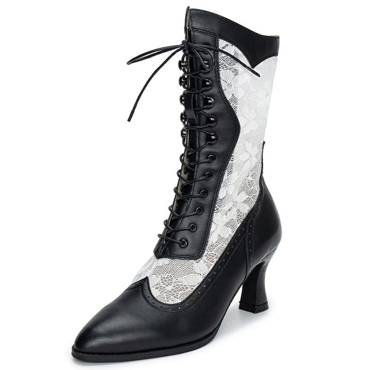 dwarves3801-1 Boots 222 Black and White