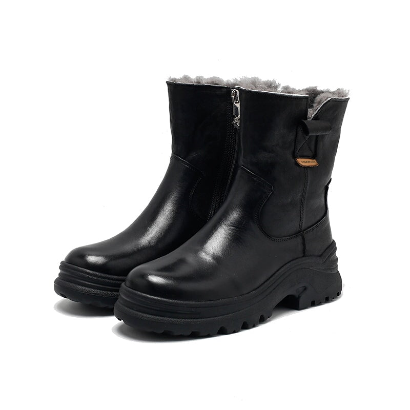 dwarves3829-1 Boots 5.5 Black Fleece Lined
