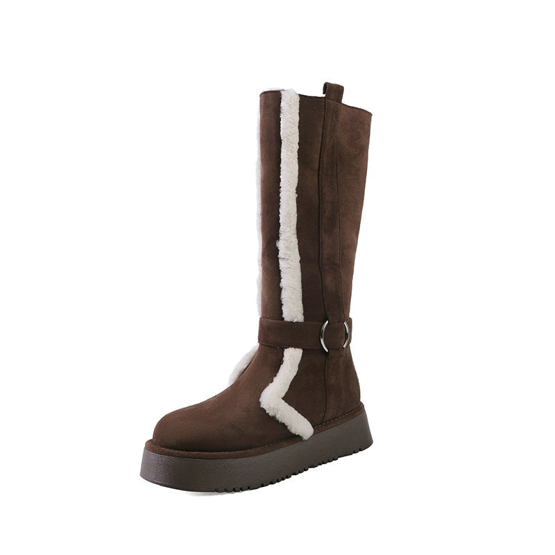 dwarves3834-3 Boots 5 Coffee Long Plush