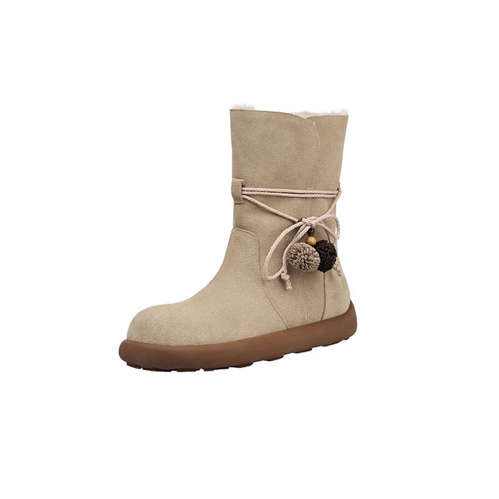 dwarves3836-2 Boots 5 Apricot Long Plush