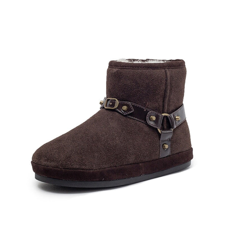dwarves3838-1 Boots 5.5 Brown Coffee Fleece Lined