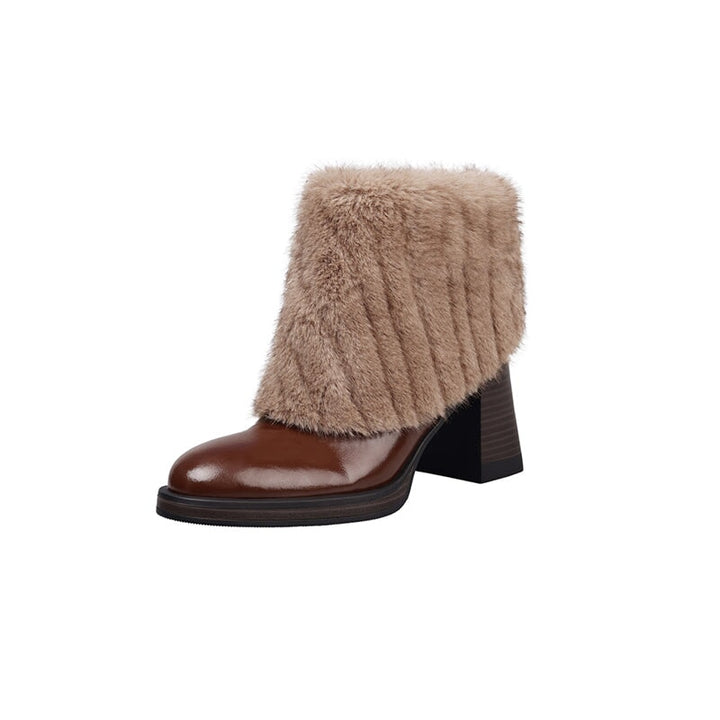 dwarves3843-1 Boots 5 Brown Short Plush