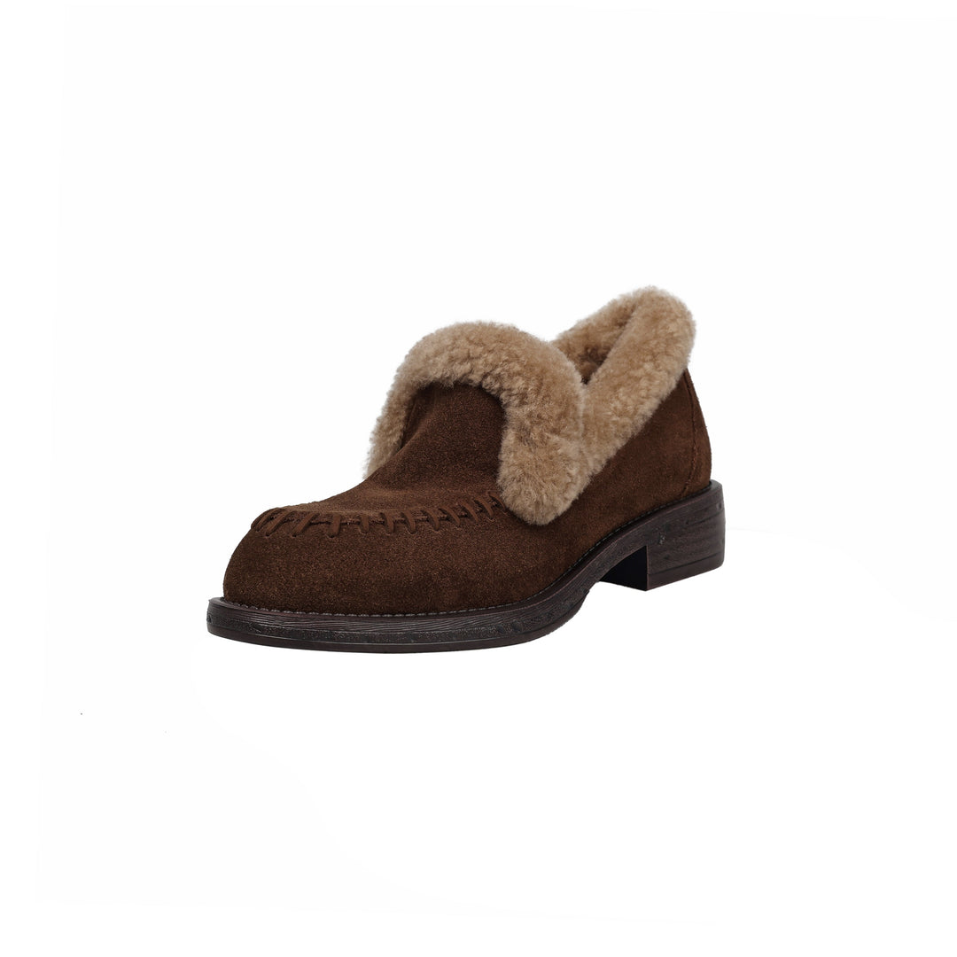 dwarves3844-2 Loafers 5 Brown Short Plush