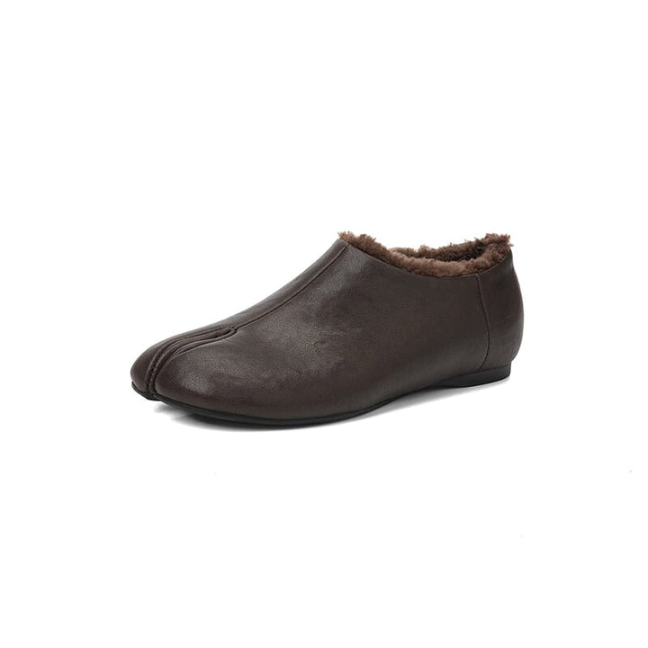 dwarves3845-2 Flats 5 Brown Fleece Lined