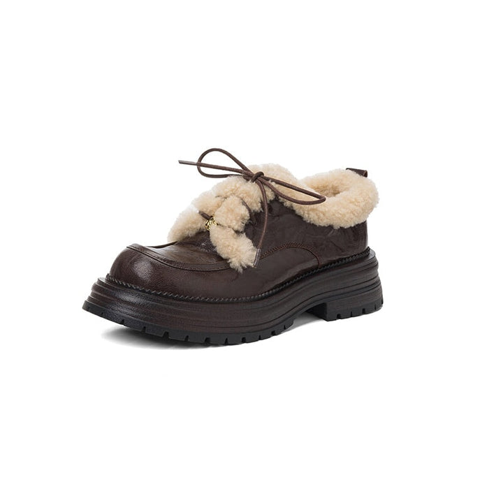 dwarves3847-1 Oxfords &amp; Tie 5 Brown Lambswool