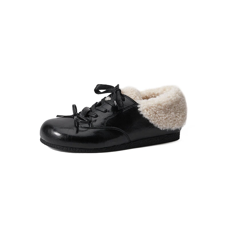 dwarves3848-3 Oxfords &amp; Tie 5 Black Fleece Lined