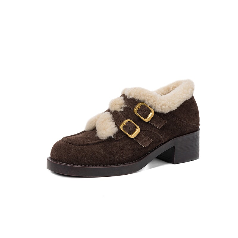 dwarves3849-2 Loafers 5 Brown Long Plush