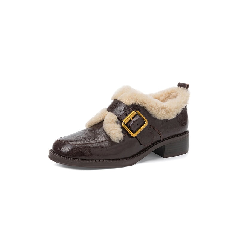 dwarves3850-2 Loafers 5 Brown Lambswool
