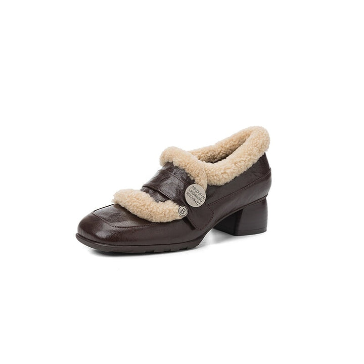 dwarves3851-2 Loafers 5 Brown Long Plush