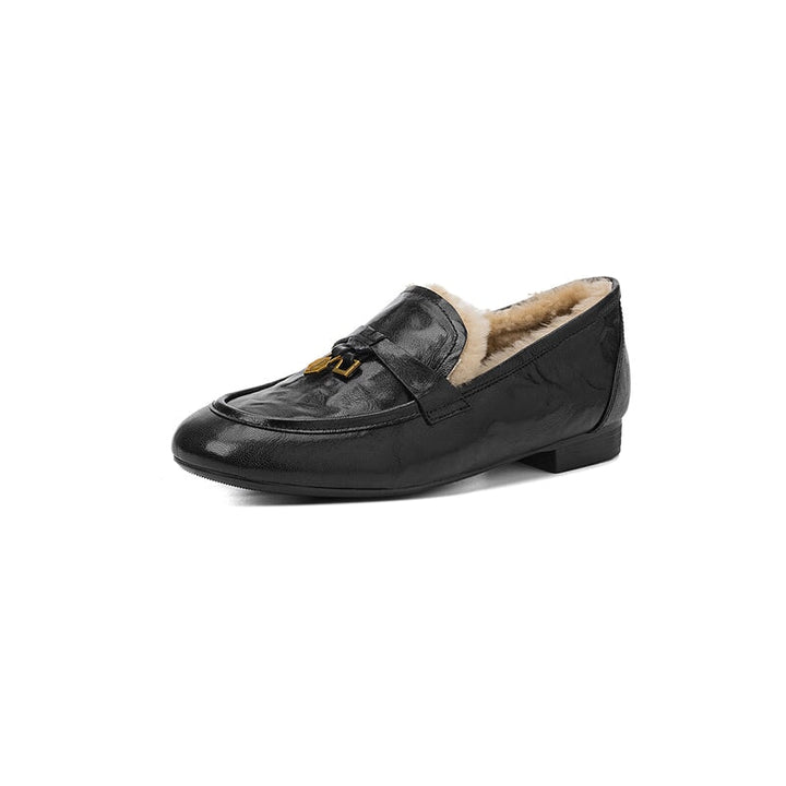 dwarves3853-1 Loafers 5 Black Lambswool
