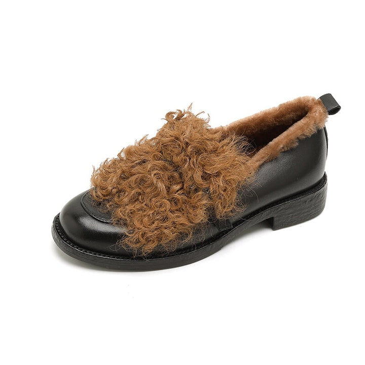 dwarves3857-1 Loafers 5 Black Lambswool