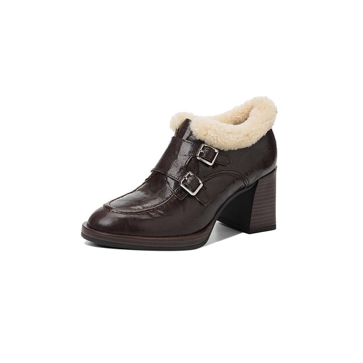 dwarves3859-2 Loafers 5 Brown Long Plush