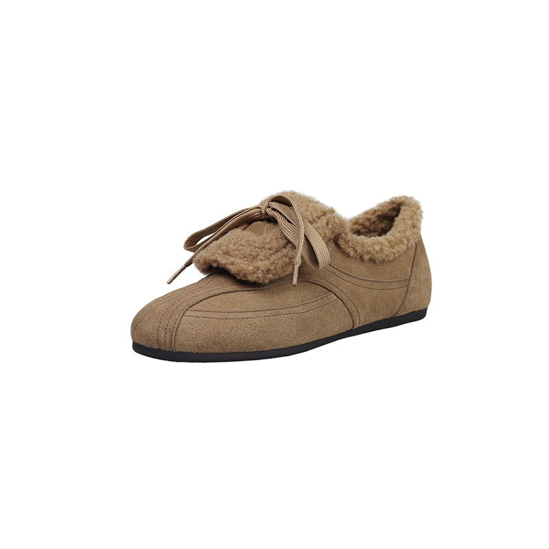 dwarves3861-1 Flats 5 Apricot Long Plush