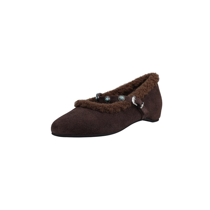 dwarves3862-2 Mary Jane 5 Brown Long Plush