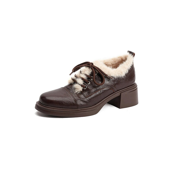 dwarves3864-1 Oxfords &amp; Tie 5 Brown Short Plush