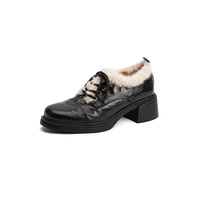dwarves3864-2 Oxfords &amp; Tie 5 Black Short Plush