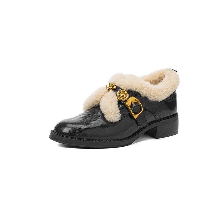 dwarves3865-1 Mary Jane 5 Black Lambswool