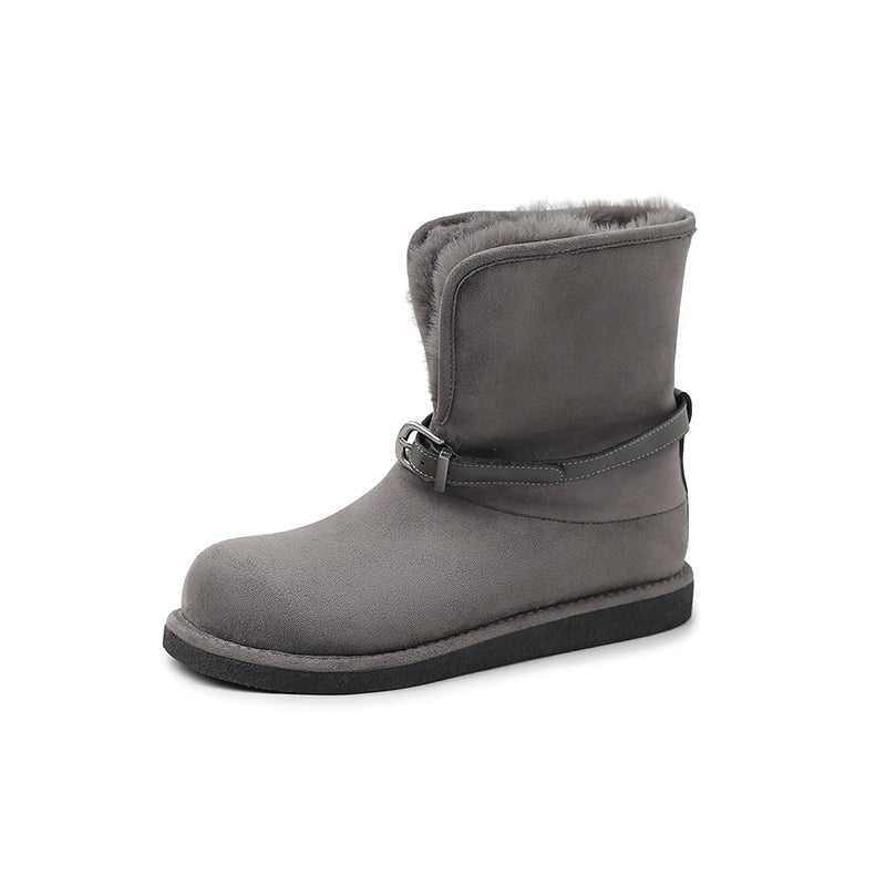 dwarves3868-2 Boots 5 Grey Rabbit fur Blend