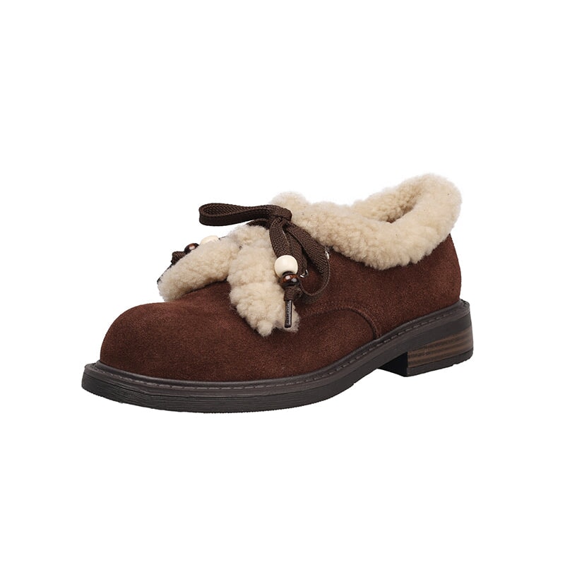 dwarves3873-2 Oxfords &amp; Tie 5 Brown Long Plush