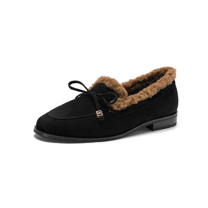 dwarves3878-2 Loafers 5 Black Faux Fleece