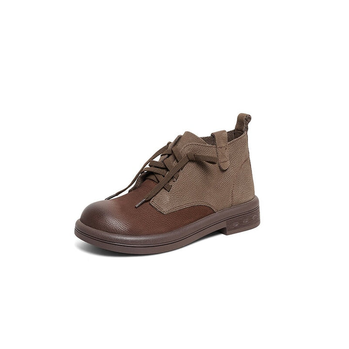 dwarves3881-1 Oxfords &amp; Tie 5 Brown Coffee