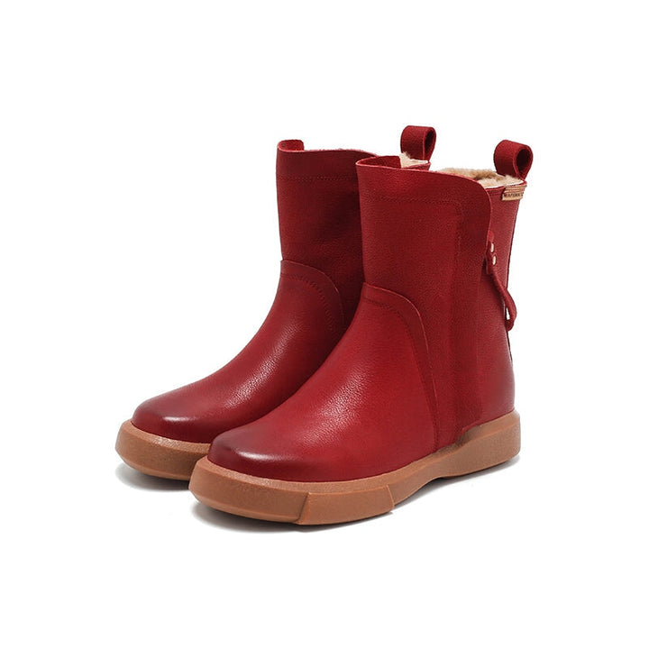dwarves3889-1 Boots 5.5 Red Fleece Lined
