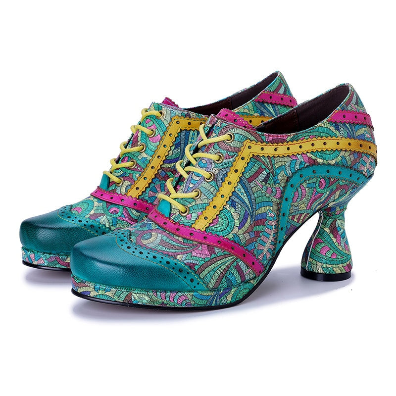 dwarves3899-1 Oxfords & Tie 6.5 Lake Green